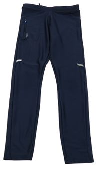 Tmavomodré sportovní funkční legíny Kiprun