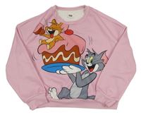 Růžová mikina s Tomem a Jerrym Shein