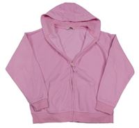 Růžová propínací mikina s kapucí George