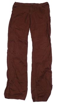 Vínové plátěné kalhoty Bench