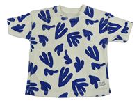 Smetanové vzorované froté tričko George