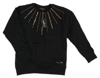 Nové - Černá mikina s flitry a korálky Pindydoll