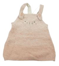 Růžové melírované pletené šaty s čumákem F&F