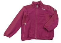 Fuchsiovo-vínová fleecovo/sportovní propínací funkční mikina Regatta