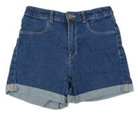 Tmavomodré riflové kraťasy H&M