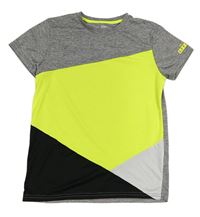 Šedo-žlutozelené neonové sportovní tričko Yigga