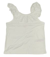 Bílý top s madeirou Primark