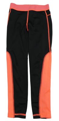 Černo-korálové sportovní legíny Tu