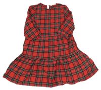 Červeno-zelené kostkované šaty H&M