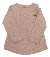 Světlerůžové triko se srdíčky Topomini