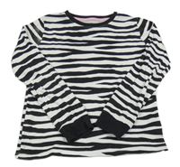 Černo-bílé vzorované pyžamové triko F&F