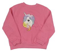 Růžová mikina s jednorožcem H&M