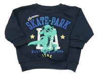 Tmavomodrá mikina s nápisem a dinem Next