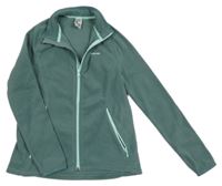 Zelená fleecová funkční propínací mikina s logem Quechua