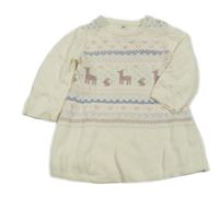 Bílé šaty se vzorem a zvířátky Nutmeg