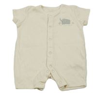 Smetanový kraťasový overal se slonem George