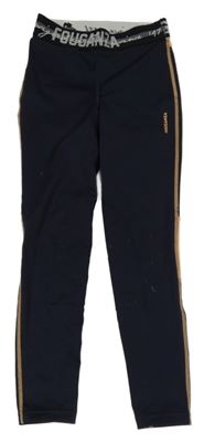 Tmavomodro-oranžové jezdecké legíny fouganza