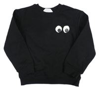 Černá mikina s očima H&M