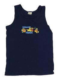 Tmavomodré tílko s rybami Kids