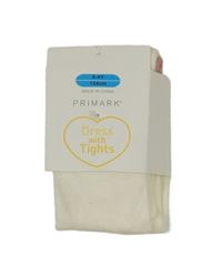 Nové - bílo-růžové punčocháče Primark