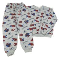 2set - Šedá mikina se Spidermany + tepláky 