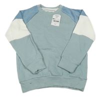 Nové - Zeleno-modro-bílá mikina Next