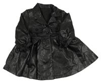 Černé koženkové šaty Shein