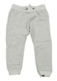 Světlešedo-antracitové pruhované tepláky Zara