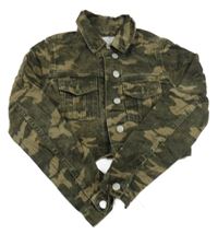 Khaki army riflová crop bunda New Look