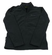 Černá fleecová propínací funkční mikina s logem Mountain Warehouse