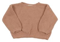 Růžový žinylkový svetr H&M