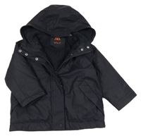 Tmavomodrá voděodolná zateplená bunda s kapucí Zara