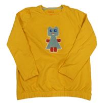 Hořčicové triko s robotem 