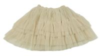Béžová třpytivá tylová žebrovaná sukně Mayoral
