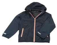 Tmavomodro-růžová šusťáková funkční jarní bunda s kapucí Crivit