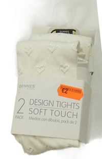 Nové - 2set - 2x bílé silonky - puntíkaté + se srdíčky Dunnes