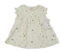 Nové - Bílé šaty s obrázky F&F