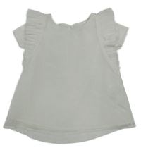 Bílá třpytivá šifonová halenka s volánky H&M