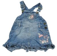 Světlemodré riflové laclové šaty s králíčkem F&F