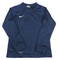 Tmavomodrá sportovní funkční mikina s logem Nike
