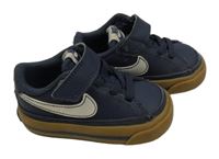 Tmavomodré koženkové botasky Nike vel. 19,5