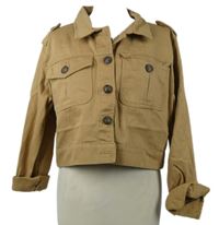 Dámská béžová riflová crop bunda Denim 