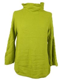 Dámský limetkový svetr se stojáčkem Hobbs 