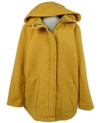 Dámská okrová buklé bunda s kapucí Multiblu 