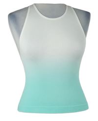 Dámský bílo-světlemodrý ombré crop elastický top Primark 