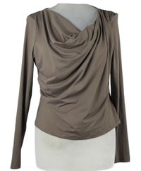 Dámské hnědé crop triko s vodou New Look 