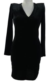 Nové - Dámské černé sametové šaty MNG 