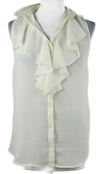 Dámská smetanová šifonová halenka s fiží River Island 