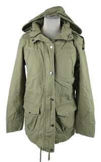 Dámská khaki plátěná podzimní parka s kapucí Vero Moda 