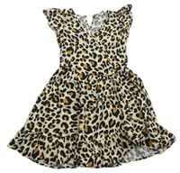 Světlebéžové šaty s leopardím vzorem Bluezoo